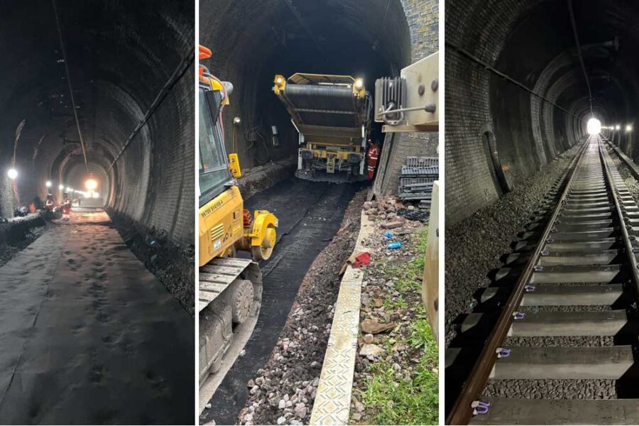 Combi-2-Patchway-Tunnel-track-out-installing-stone-new-track-in