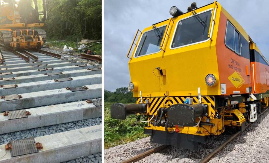 Combi-3-Filton-west-Curve-track-install-and-tamping-train
