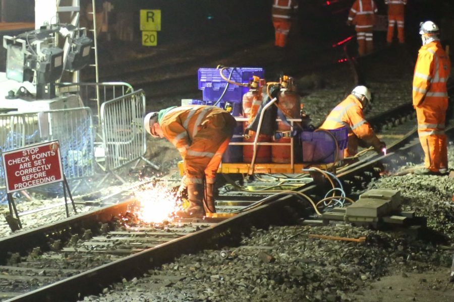 Wales-Burning-out-track-panels-commenced-at-Cardiff-Central-27.3.16-SC