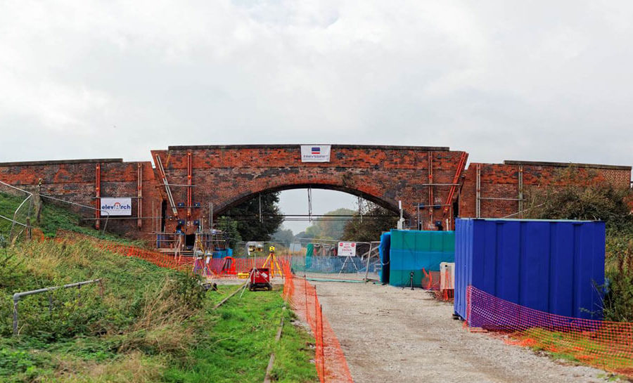 The bridge at Moco Farm prior to the bridge-jacking
