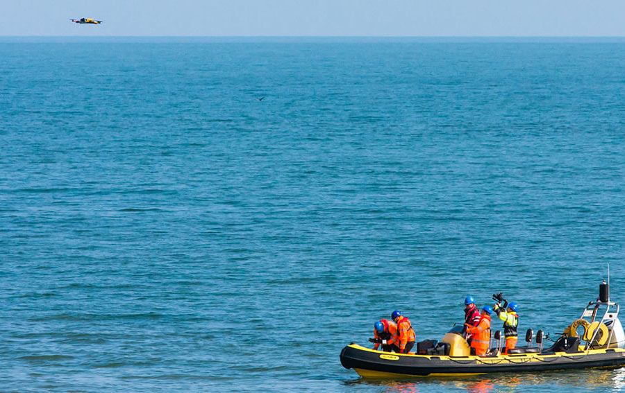 Drone-returning-to-boat