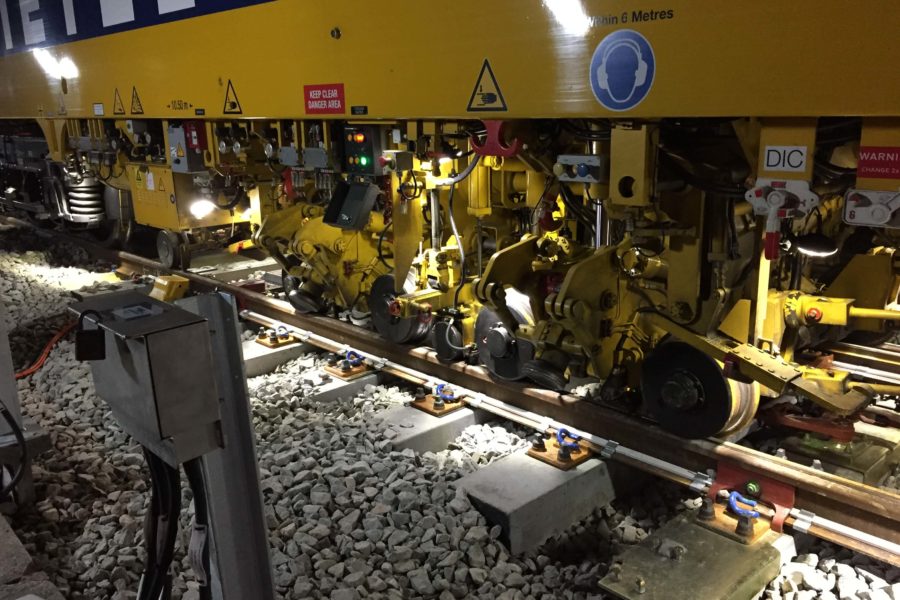 Close up shot of a Dynamic Track Stabilisation unit
