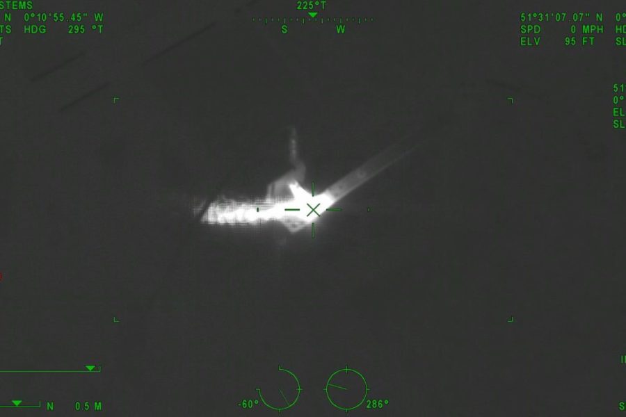 Still image from an air operations camera