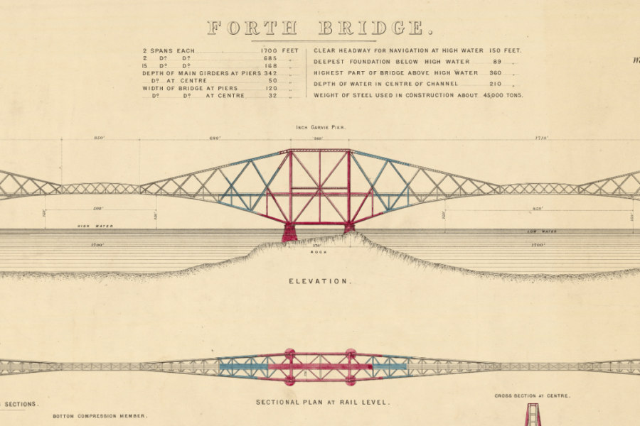 Plan of Inch Garvie Pier on Forth Bridge