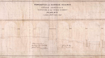 Elevation plan of the Tweed Viaduct
