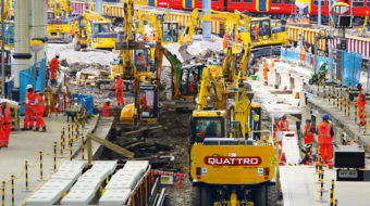 Exstensive trackwork at London Waterloo