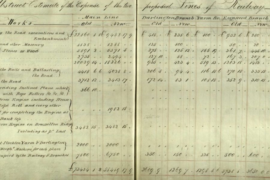 Stephenson-notebook-Expense-of-Two-Lines-from-NER-AGT-350_Original-Report-by-G-Stephenson-for-SD-1822-1310×688