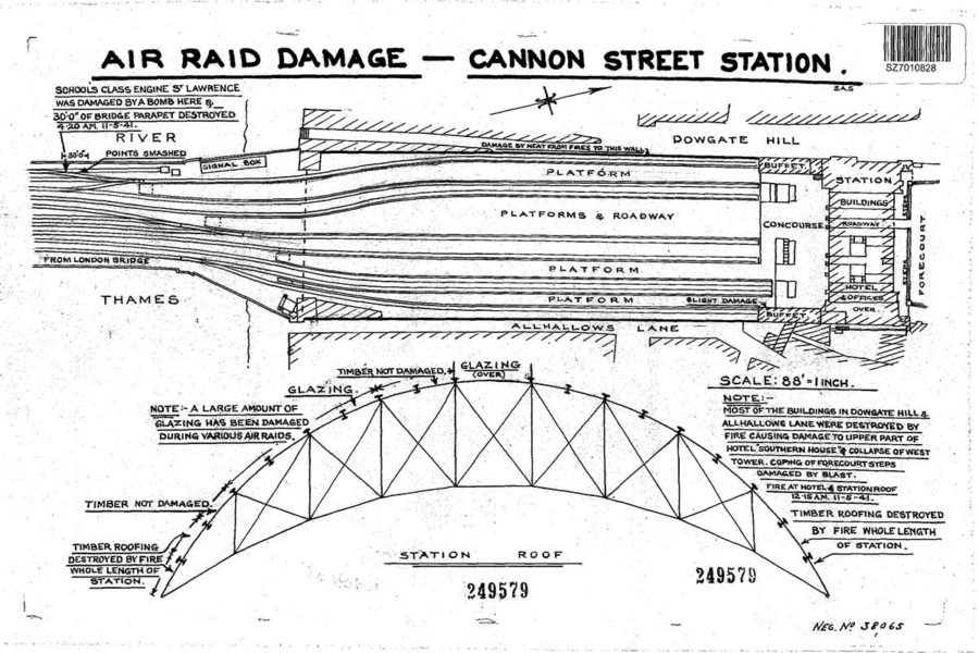 Air-raid-damage-Cannon-Street-station