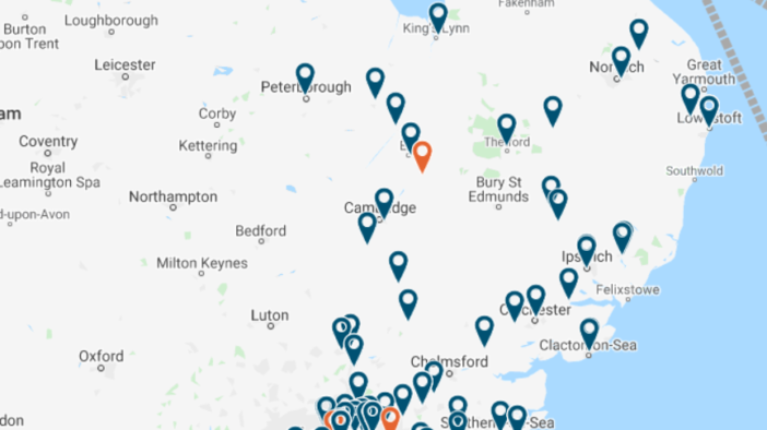 Improving the railway in Anglia map