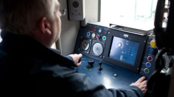 Signalling display inside a train